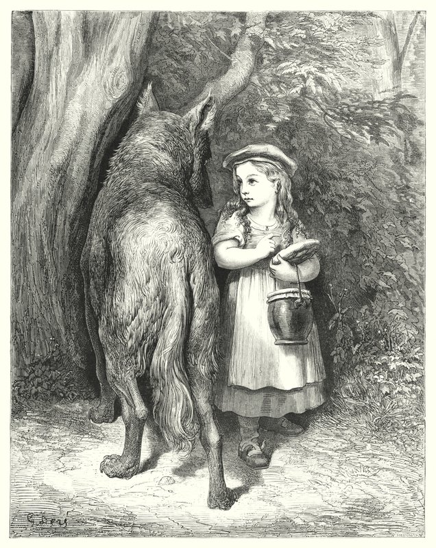 Le Petit Chaperon Rouge; Piroska alkotó: Gustave Dore