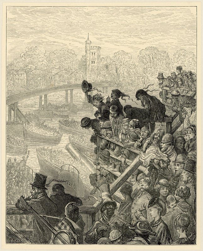 Oxford és Cambridge Hajóverseny, Putney alkotó: Gustave Dore
