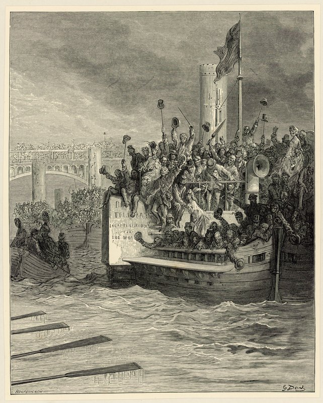 Oxford és Cambridge Hajóverseny, Putney alkotó: Gustave Dore