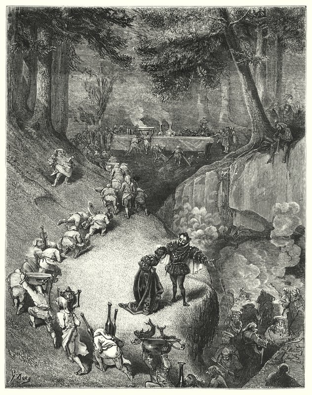 Riquet a La Houppe; Ricky of the Tuft (metszet) alkotó: Gustave Dore