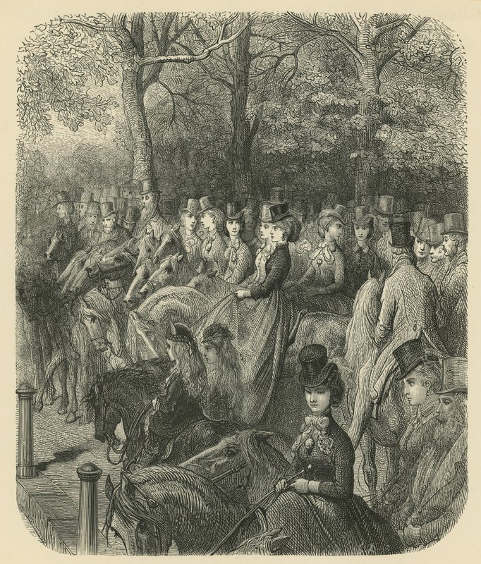 Rotten Row, Hyde Park, London alkotó: Gustave Dore