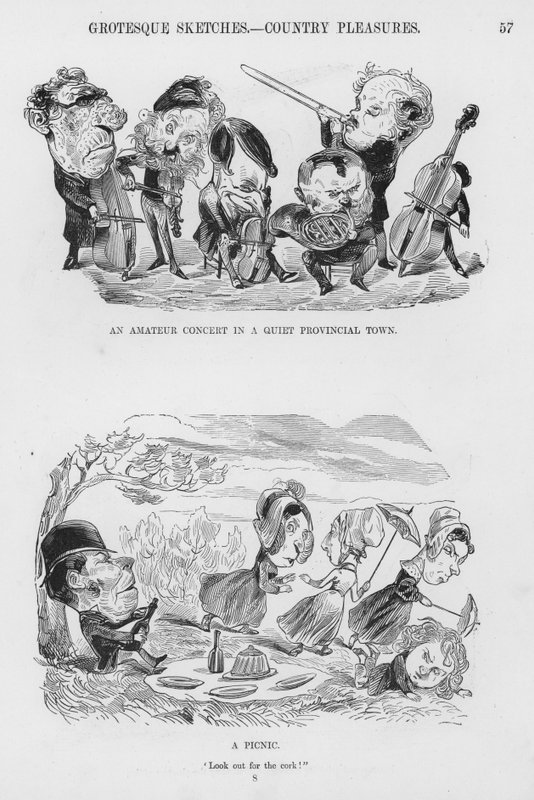 Humoros és groteszk vázlatok – Gustave Dore (metszet) alkotó: Gustave Dore