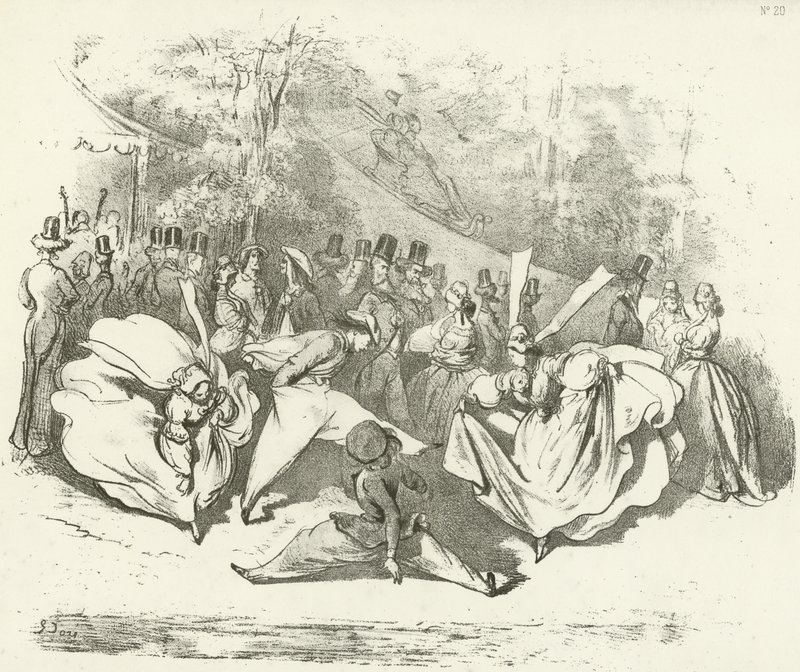 Tíz évvel később vagy a divat változása 1840 (mélynyomás) alkotó: Gustave Dore
