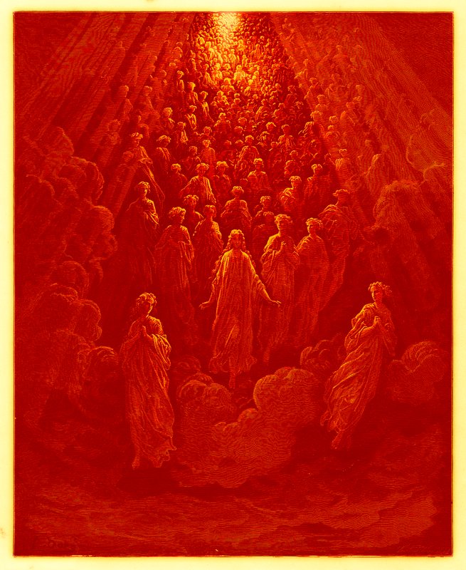 The Angels in the Planet Mercury, illusztráció a „The Dore Gallery”-ből, megjelent 1890 körül (digitálisan javított kép) alkotó: Gustave Dore