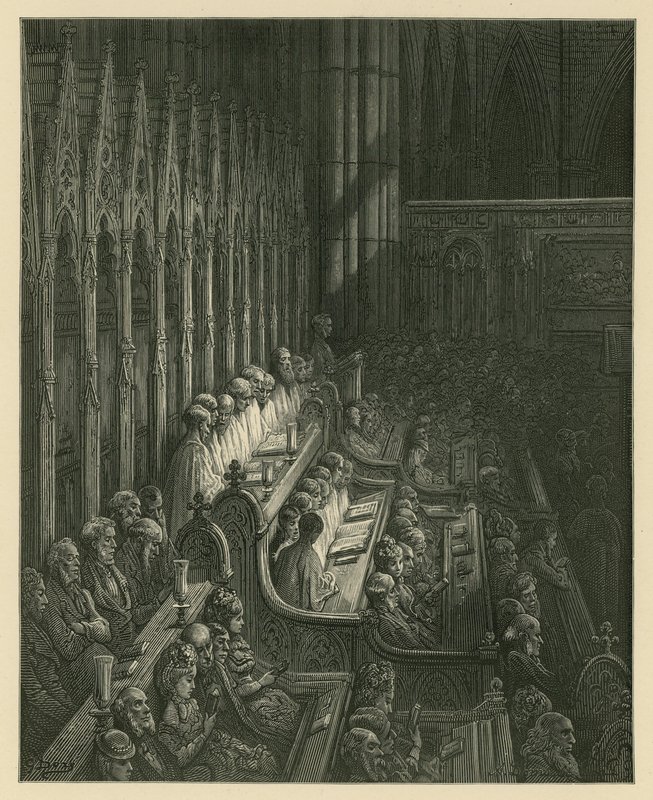 A Westminsteri apátság kórusa alkotó: Gustave Dore