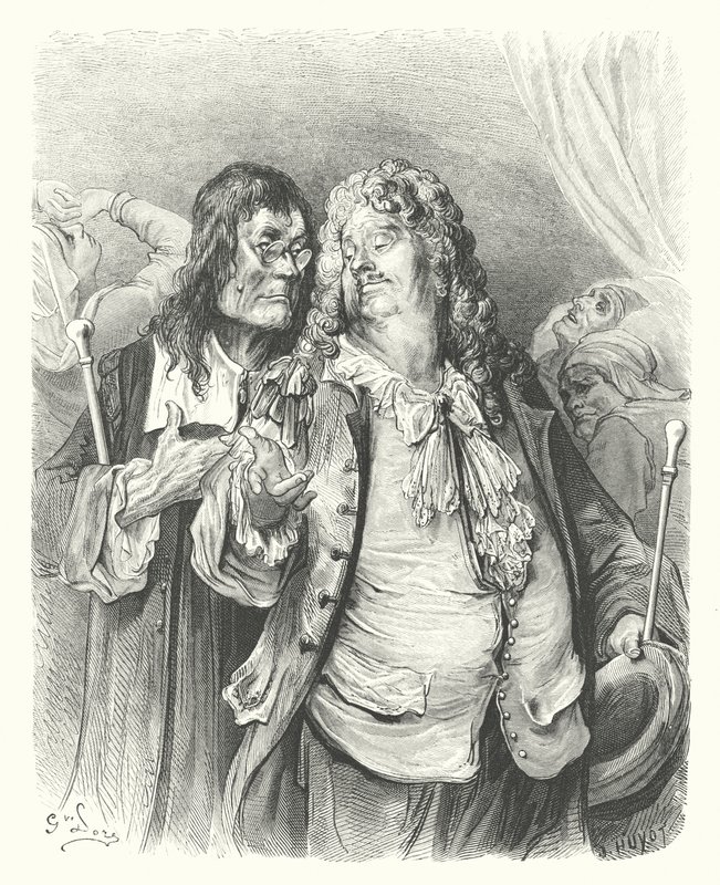 La Fontaine meséi: Fontaine: Az orvosok (metszet) alkotó: Gustave Dore