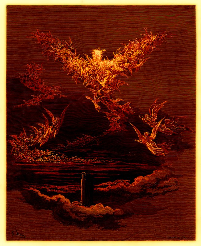 The Vision of the Sixth Heaven, illusztráció a „The Dore Gallery”-ből, metszett Stephane Pannemaker (1847-1930), megjelent 1890 körül (digitálisan javított kép) alkotó: Gustave Dore