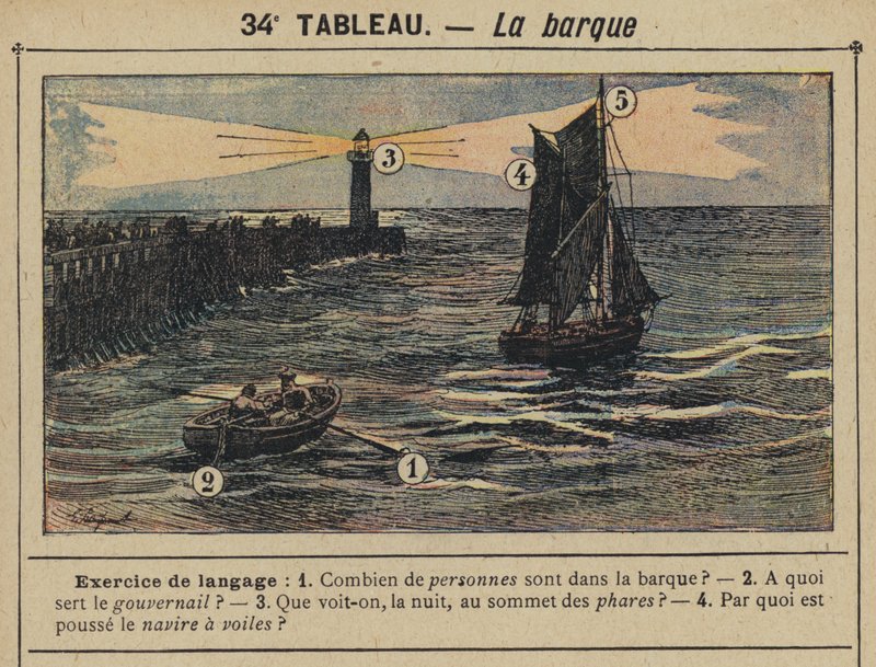 A csónak (színes litho) alkotó: Gustave Fraipont