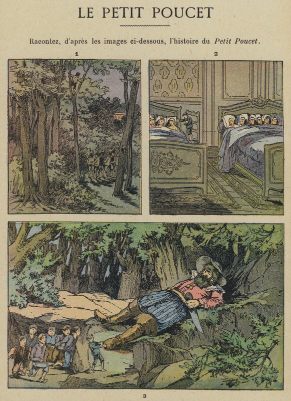 Le Petit Poucet (színes litho) alkotó: Gustave Fraipont