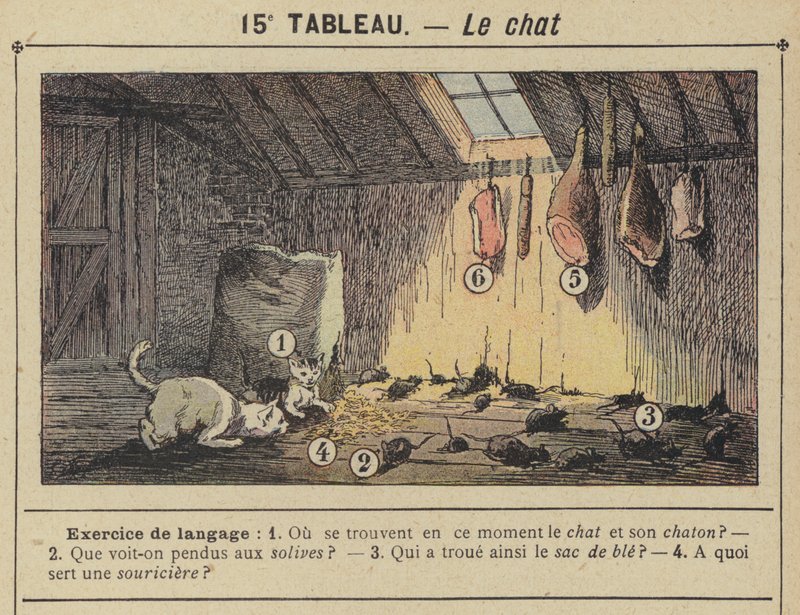 Le chat (színes litho) alkotó: Gustave Fraipont