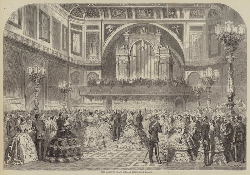 Őfelsége állambálja a Buckingham-palotában alkotó: Gustave Janet