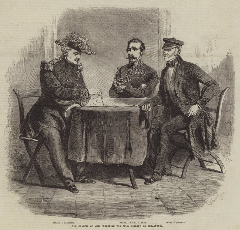 A Sebastopol elleni végső támadást megelőző haditanács alkotó: Gustave Janet