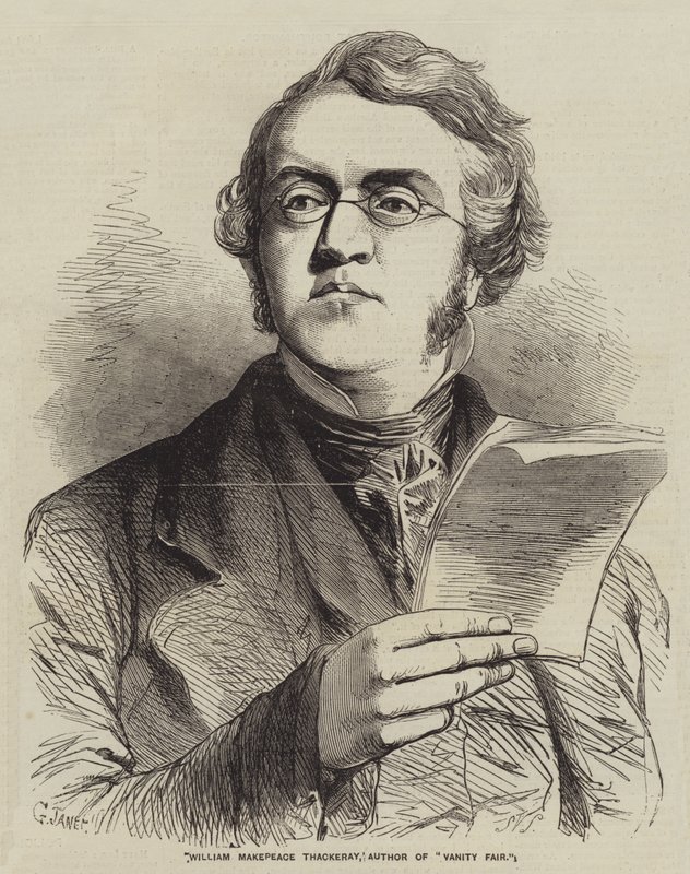 William Makepeace Thackeray, a Vanity Fair szerzője alkotó: Gustave Janet