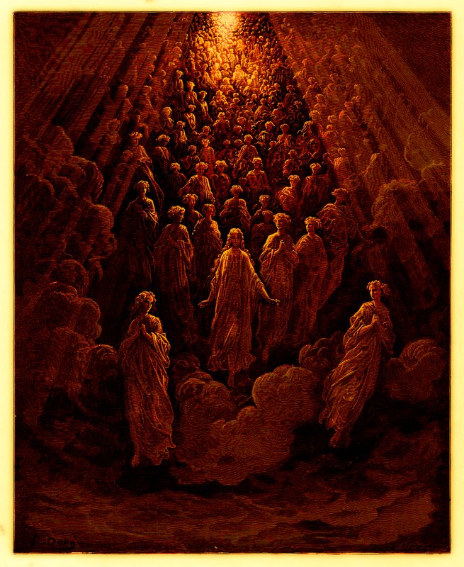 The Angels in the Planet Mercury, illusztráció a Dore Galériából, megjelent 1890 körül (digitálisan javított kép) alkotó: Gustave after Dore
