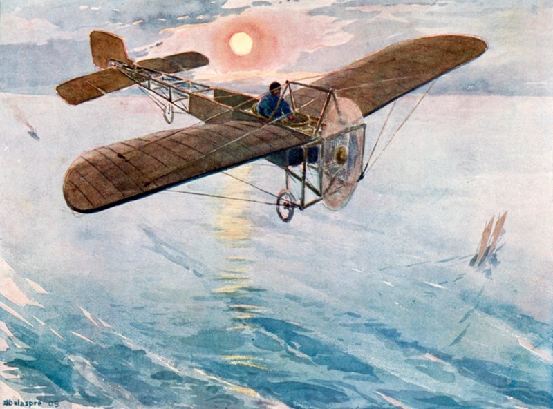 Bleriot átkel a Csatornán, 1909. július 25 alkotó: H. Delaspre