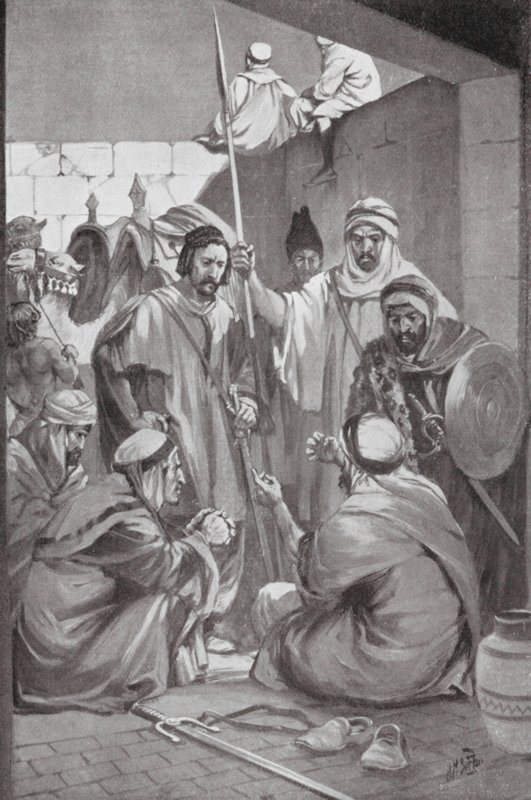 Arabok lázadást terveznek (litho) alkotó: H. M. (after) Burton