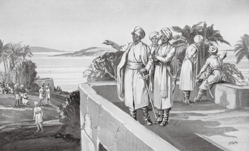 Humphrey Cooke birtokba veszi Bombayt alkotó: H. M. (after) Burton