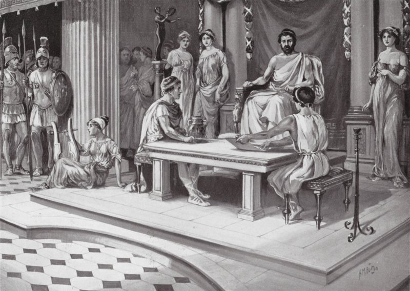 Jason of Thessaly (litográfia) alkotó: H. M. (after) Burton