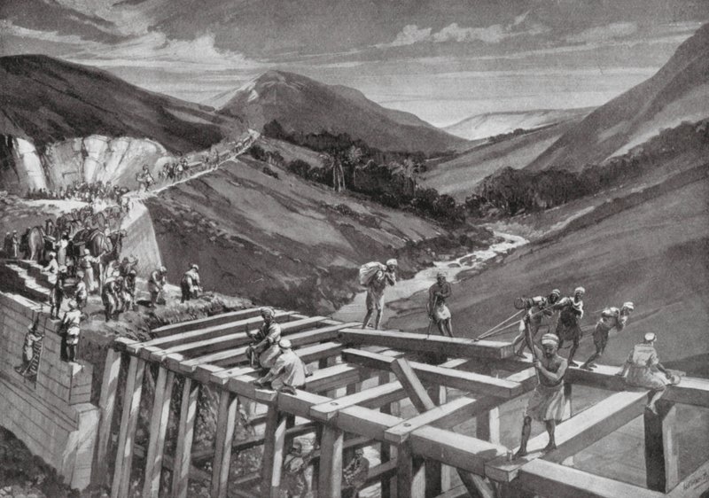 A maríbi gát (litográfia) alkotó: H. M. (after) Burton