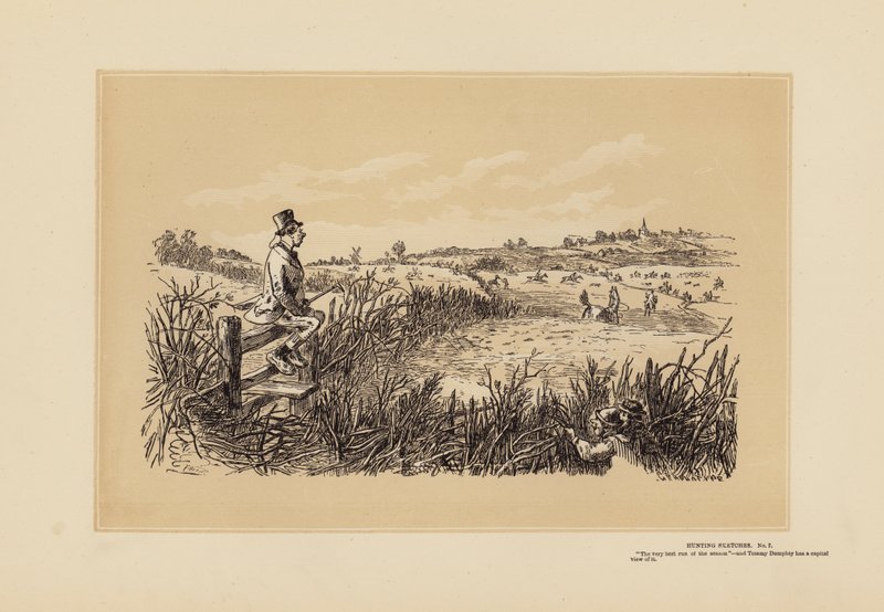Vadászati vázlatok, No 7, Tommy Dumpty (metszet) alkotó: Hablot Knight (1815 92) Browne
