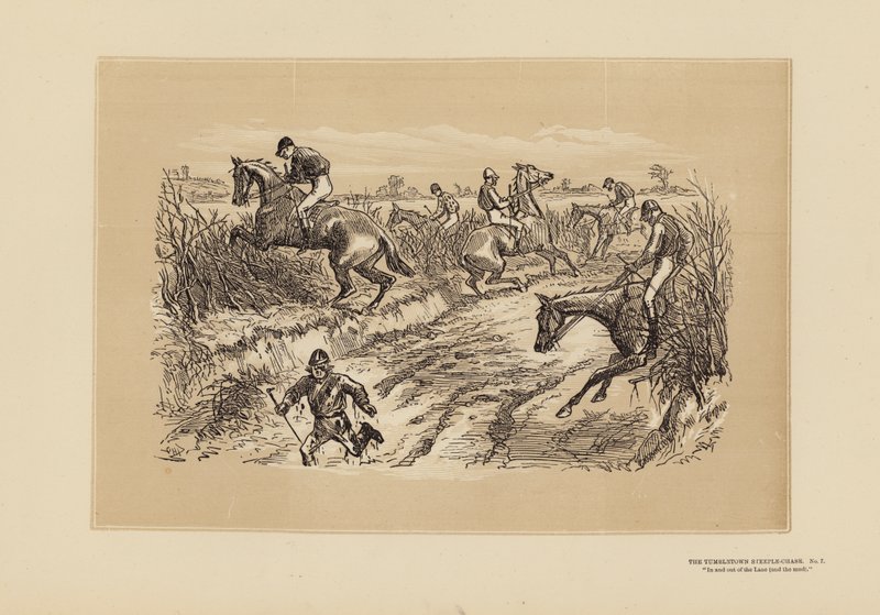 Tumbletown Steeple-Chase, 7. szám, The Lane (metszet) alkotó: Hablot Knight (1815 92) Browne