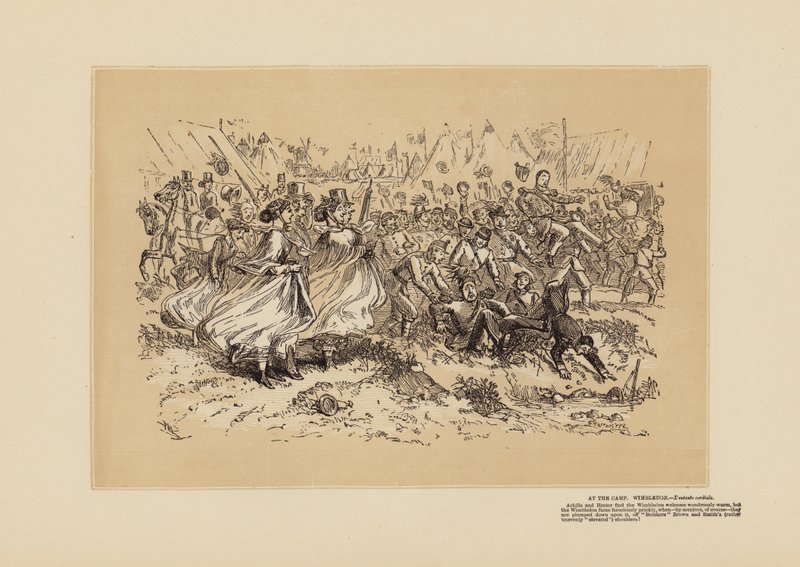 The Wimbledon Meeting, No 1, The War-horse (metszet) alkotó: Hablot Knight (1815 92) Browne