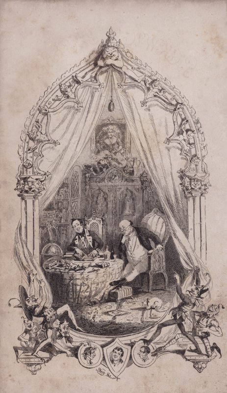 Samuel Pickwick és Alfred Jingle, illusztráció Charles Dickens Pickwick-papírok című regényéből (metszet) alkotó: after Hablot Knight Browne