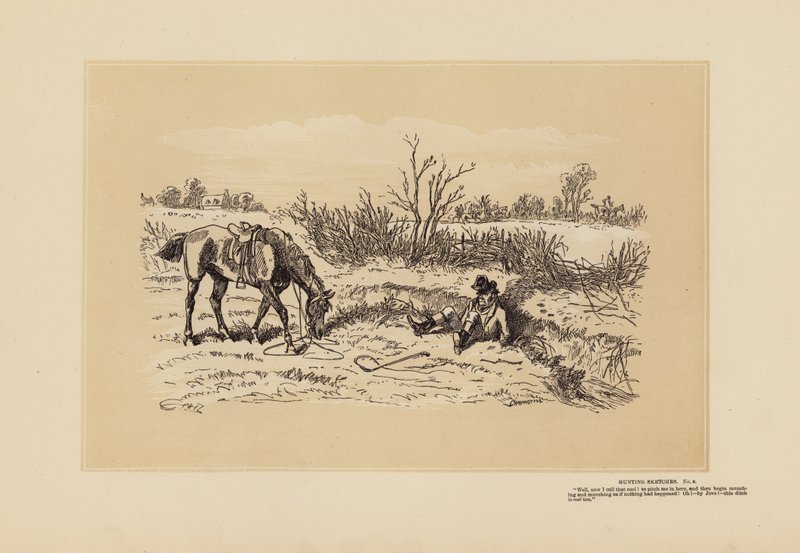 Vadászati vázlatok, No 8, Határozottan hűvös (metszet) alkotó: Hablot Knight (1815 92) Browne