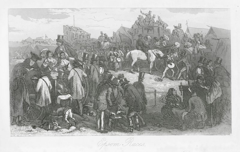 Londoni utcák: London: Epsom Races (metszet) alkotó: Hablot Knight (1815 92) Browne