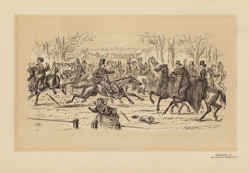 Rotten Row, No 1, As it Was (metszet) alkotó: Hablot Knight (1815 92) Browne