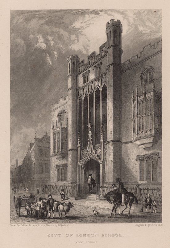 City of London School, Mlik Street, London alkotó: Hablot Knight Browne