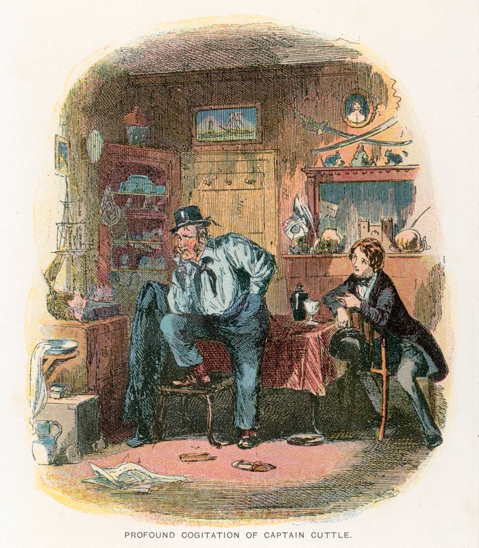 Illusztráció Dombey és fia számára alkotó: Hablot Knight Browne