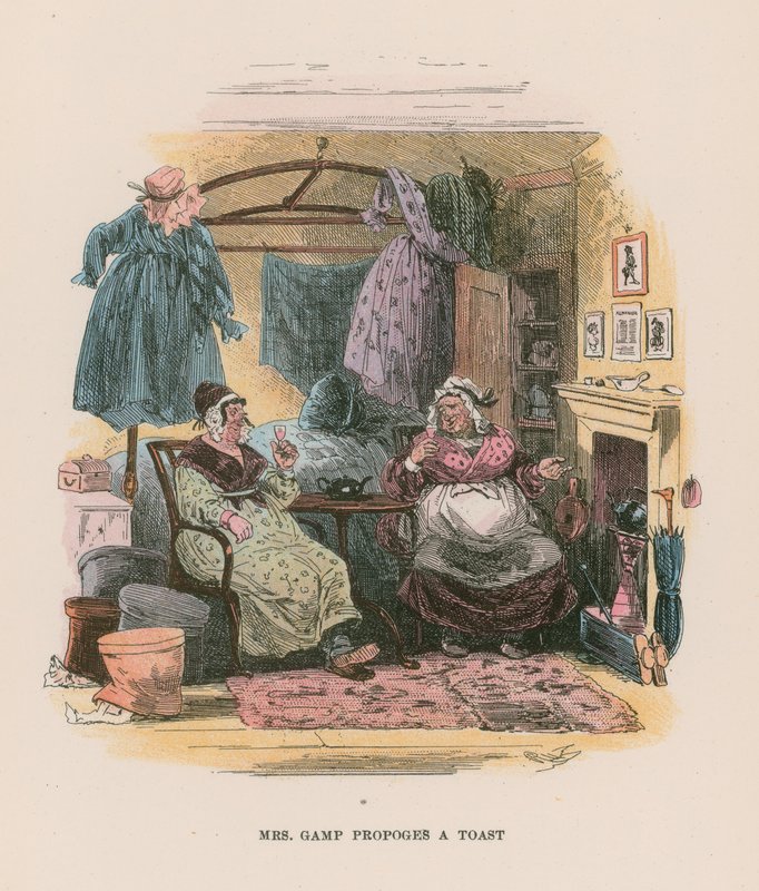 Illusztráció Martin Chuzzlewit számára alkotó: Hablot Knight Browne