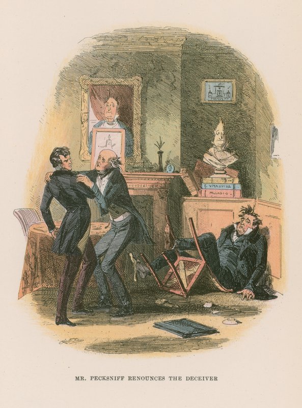 Illusztráció Martin Chuzzlewit számára alkotó: Hablot Knight Browne