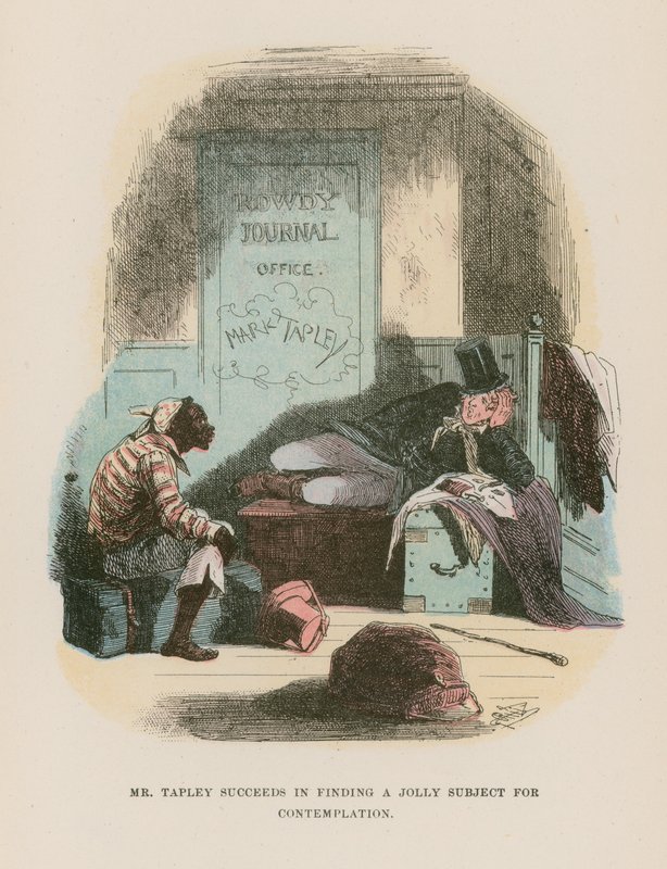 Illusztráció Martin Chuzzlewit számára alkotó: Hablot Knight Browne