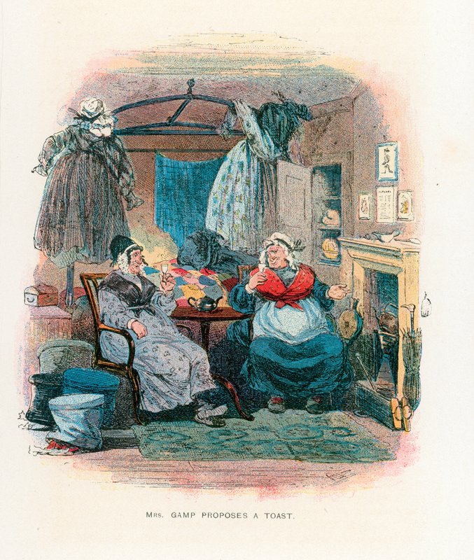 Illusztráció Martin Chuzzlewit számára alkotó: Hablot Knight Browne
