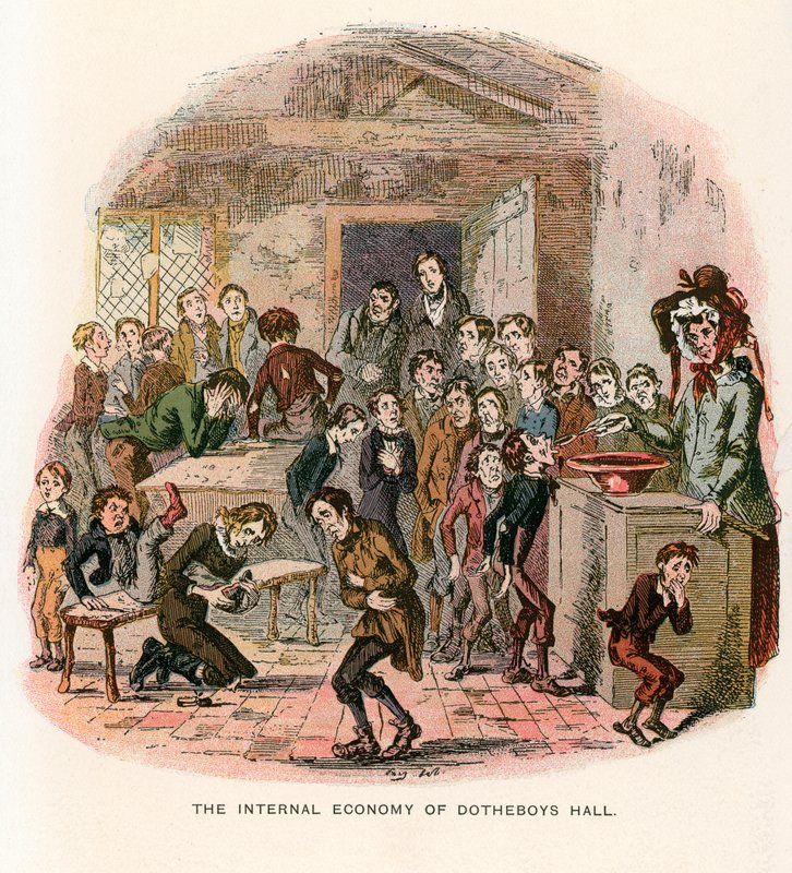 Illusztráció Nicholas Nickleby számára alkotó: Hablot Knight Browne