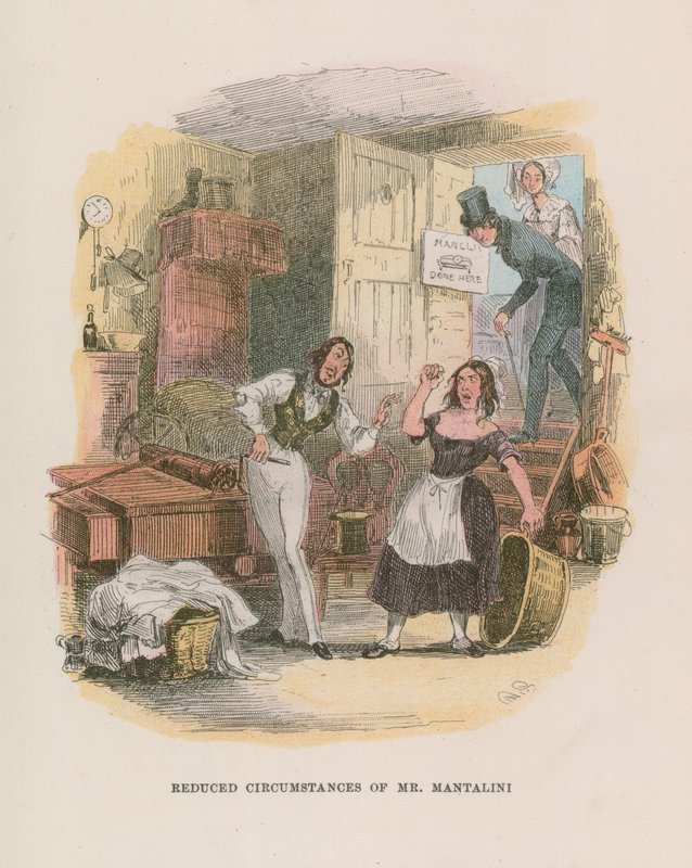 Illusztráció Nicholas Nickleby számára alkotó: Hablot Knight Browne