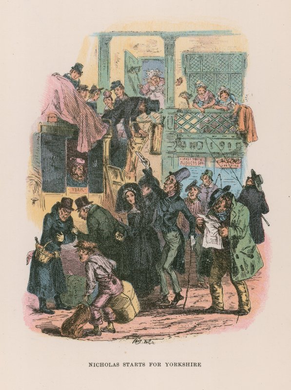 Illusztráció Nicholas Nickleby számára alkotó: Hablot Knight Browne