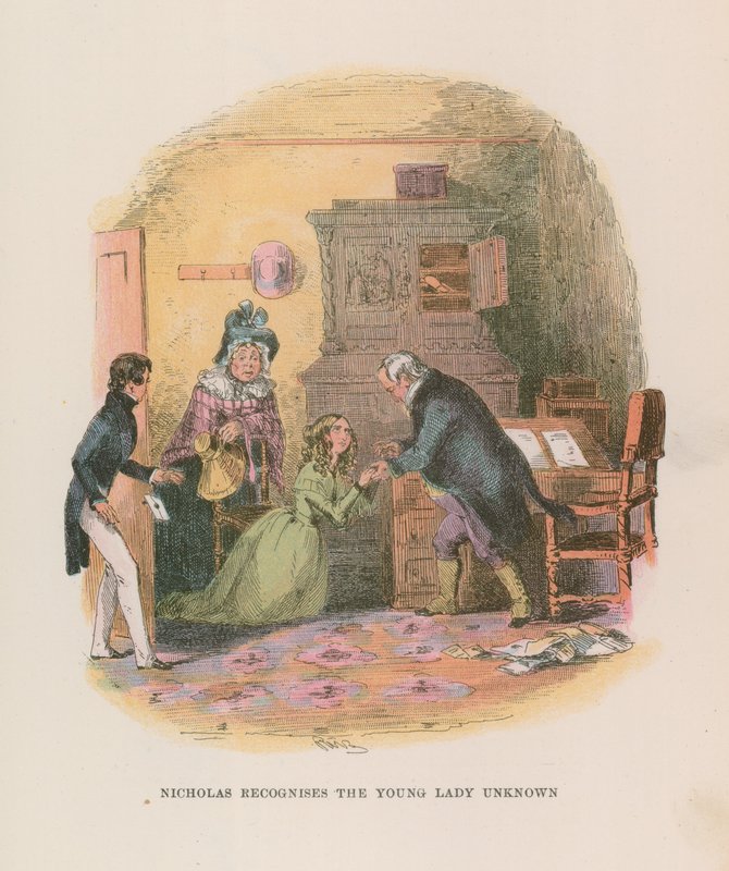 Illusztráció Nicholas Nickleby számára alkotó: Hablot Knight Browne