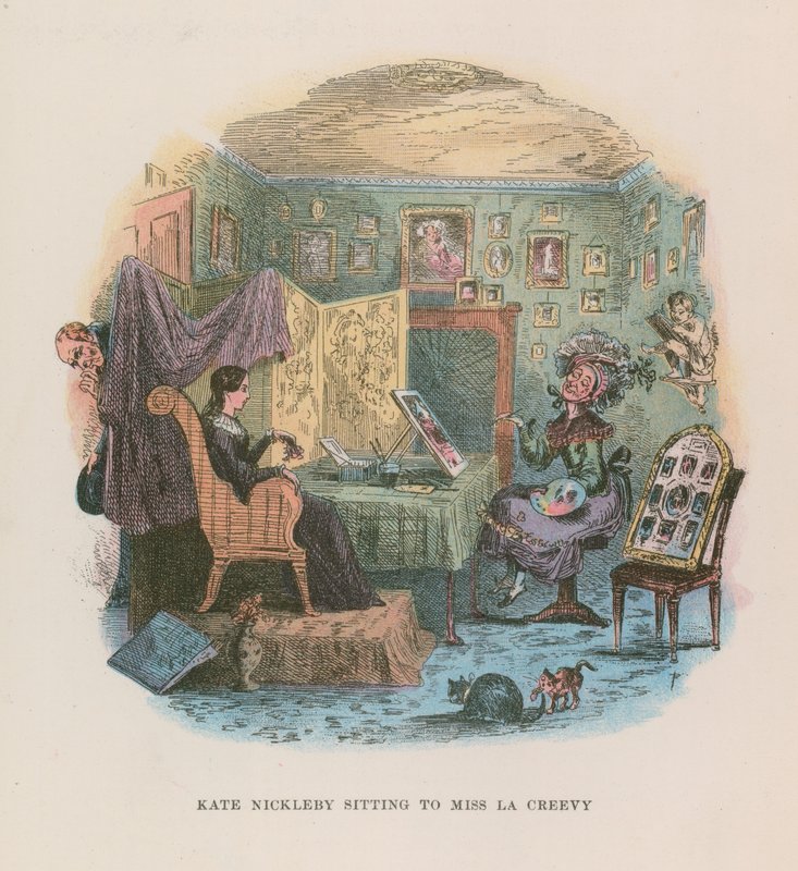 Illusztráció Nicholas Nickleby számára alkotó: Hablot Knight Browne