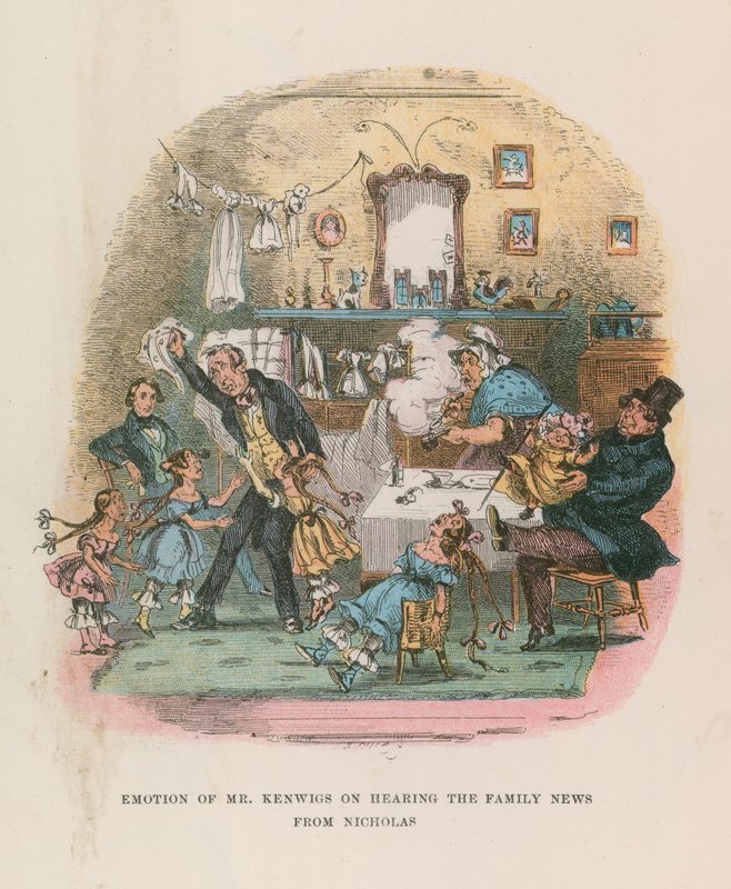 Illusztráció Nicholas Nickleby számára alkotó: Hablot Knight Browne