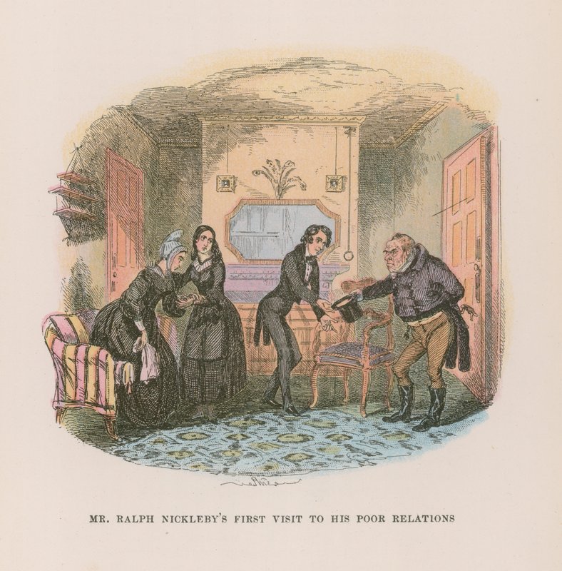 Illusztráció Nicholas Nickleby számára alkotó: Hablot Knight Browne