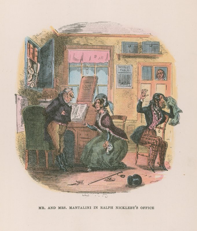 Illusztráció Nicholas Nickleby számára alkotó: Hablot Knight Browne