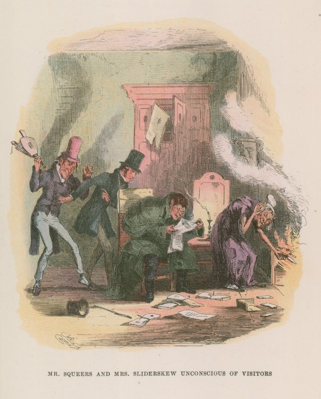 Illusztráció Nicholas Nickleby számára alkotó: Hablot Knight Browne