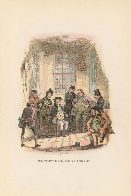 Illusztráció a Pickwick Papers számára alkotó: Hablot Knight Browne