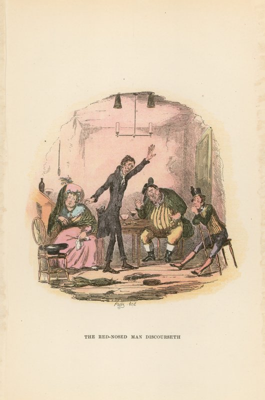 Illusztráció a Pickwick Papers számára alkotó: Hablot Knight Browne