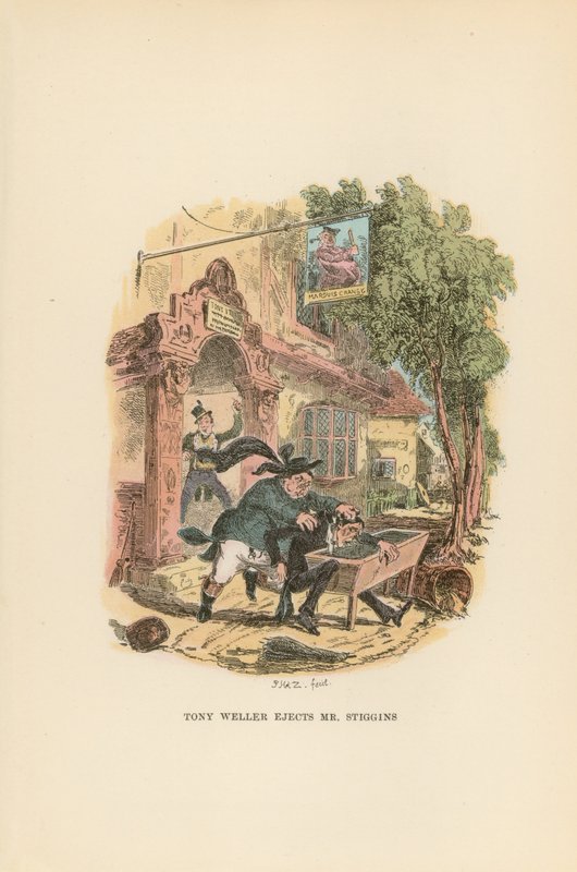 Illusztráció a Pickwick Papers számára alkotó: Hablot Knight Browne