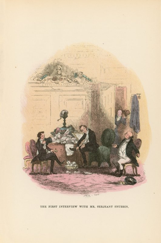 Illusztráció a Pickwick Papers számára alkotó: Hablot Knight Browne