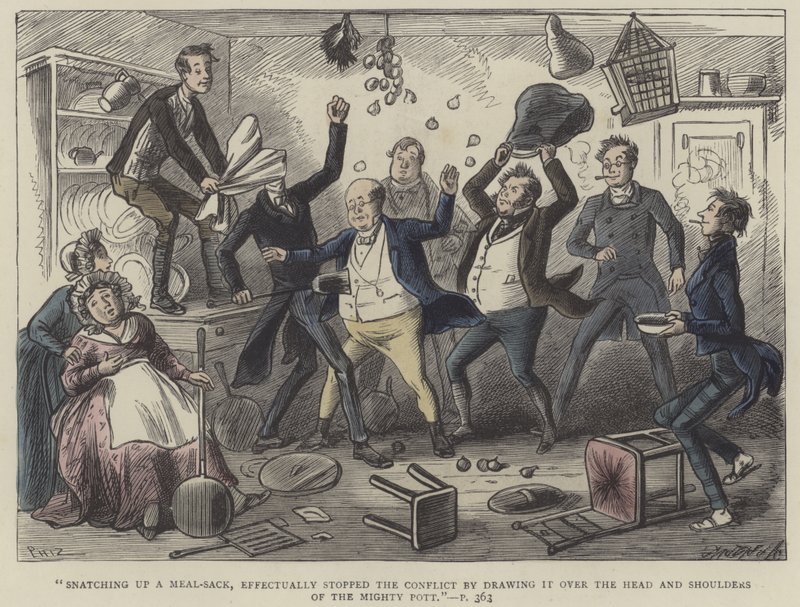 Illusztráció a Pickwick Papers számára alkotó: Hablot Knight Browne